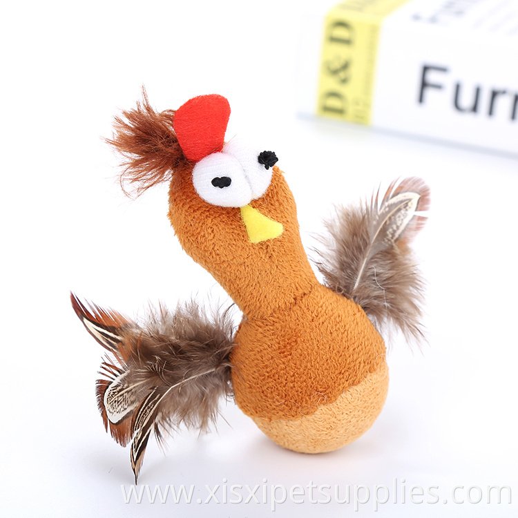 in stock three style plush tembler cat toy mouse with feather and catnip